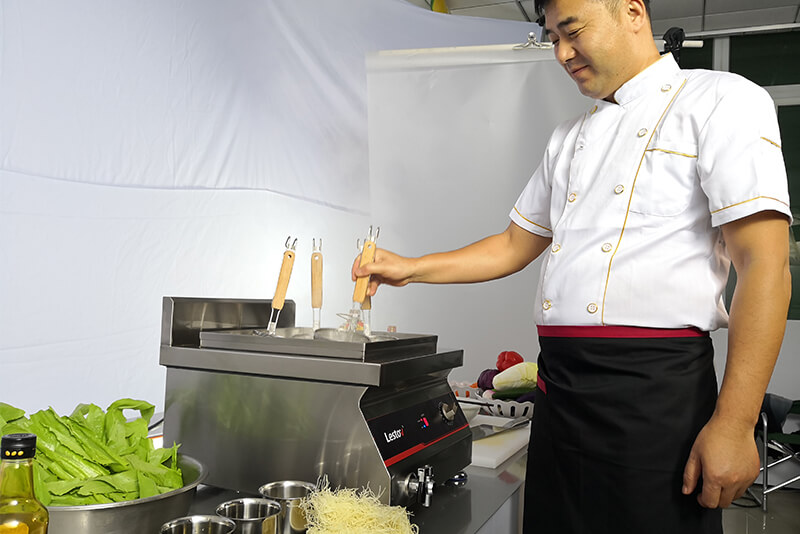 Why do commercial induction cookers benefit the chef?