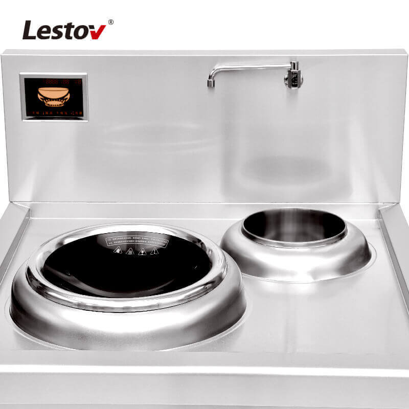 Kitchen Appliance Single Commercial Induction Wok Burner with Stock Pot