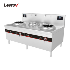 Factory Price Double Burners Induction Wok Cooker With Sinks