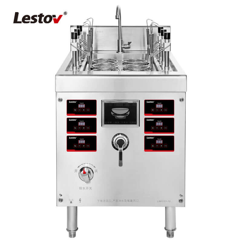 220V Automatic Induction Pasta Cooker with Double Tanks
