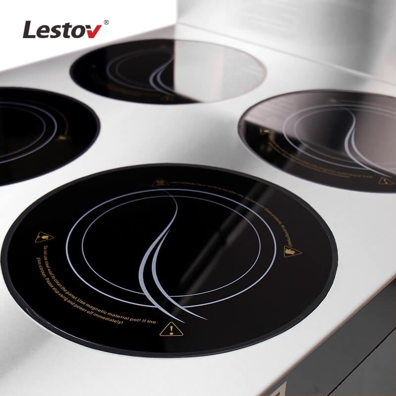 Six Burners Commerial Induction Range with Glass Ceramic